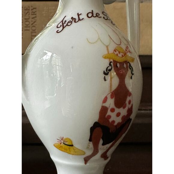 Fort de France hirondelle urn porcelain vase vintage unique 6” - Picture 13 of 13